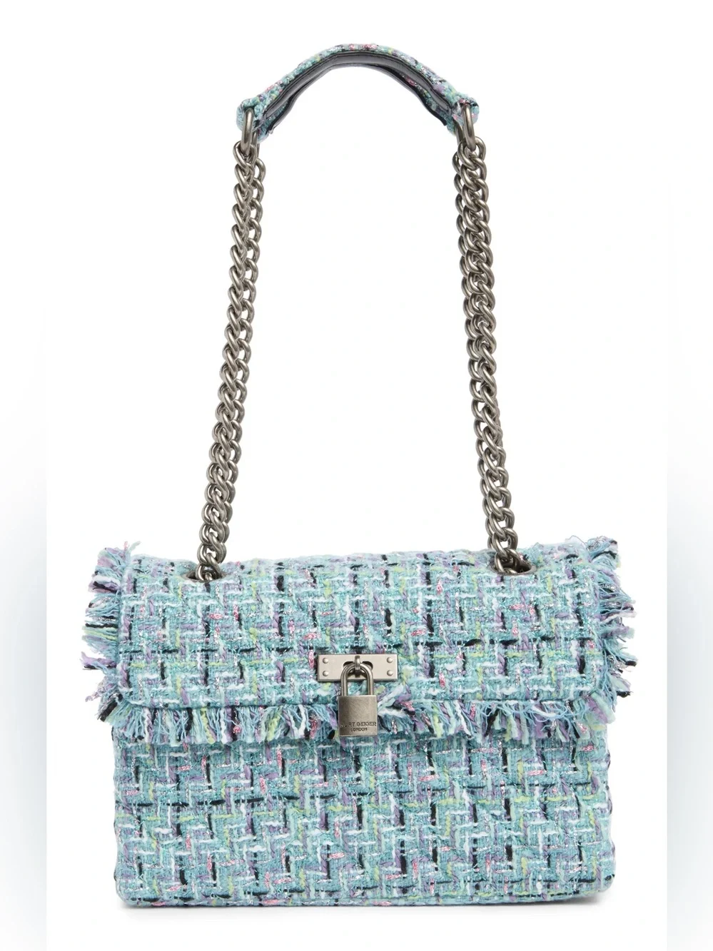 Kurt Geiger London Brixton Tweed Lock Shoulder Bag